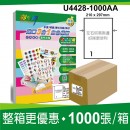 (1)1格 3合1白色標籤(100入/1000入)